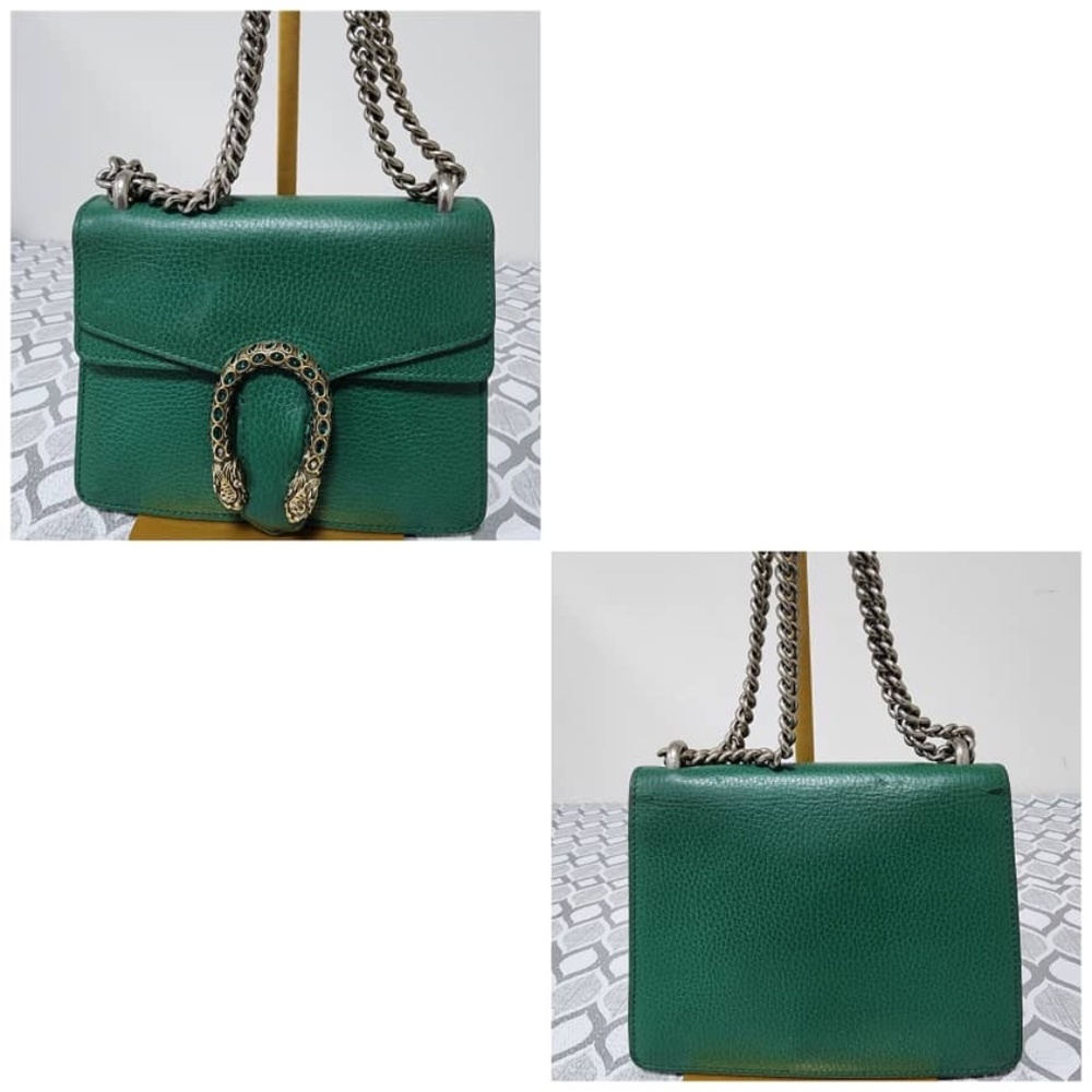 Authentic Gucci Small Leather Dionysus Crossbody Bag Green - Picture 5 of 16